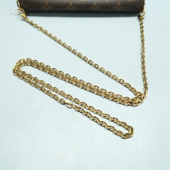 Louis Vuitton Felicie Brown W/P Monogram Canvas Shoulder Bag 1293-122524 - Picture 8 of 12